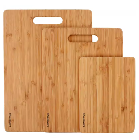 Juego de 3 Tablas de Cocina de Bambú