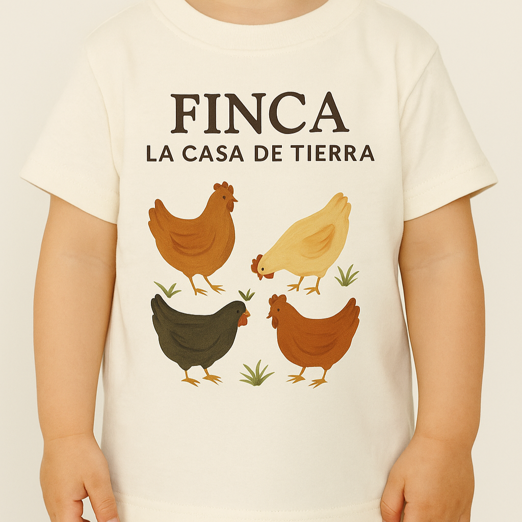 Camiseta infantil Gallinas